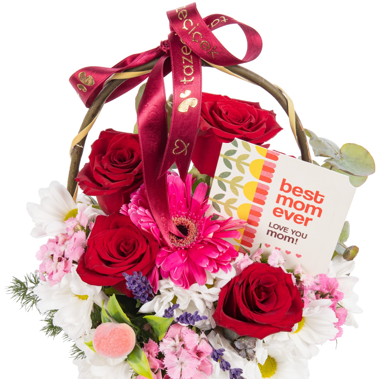 Best Mom Ever Gül Gerbera Sepeti