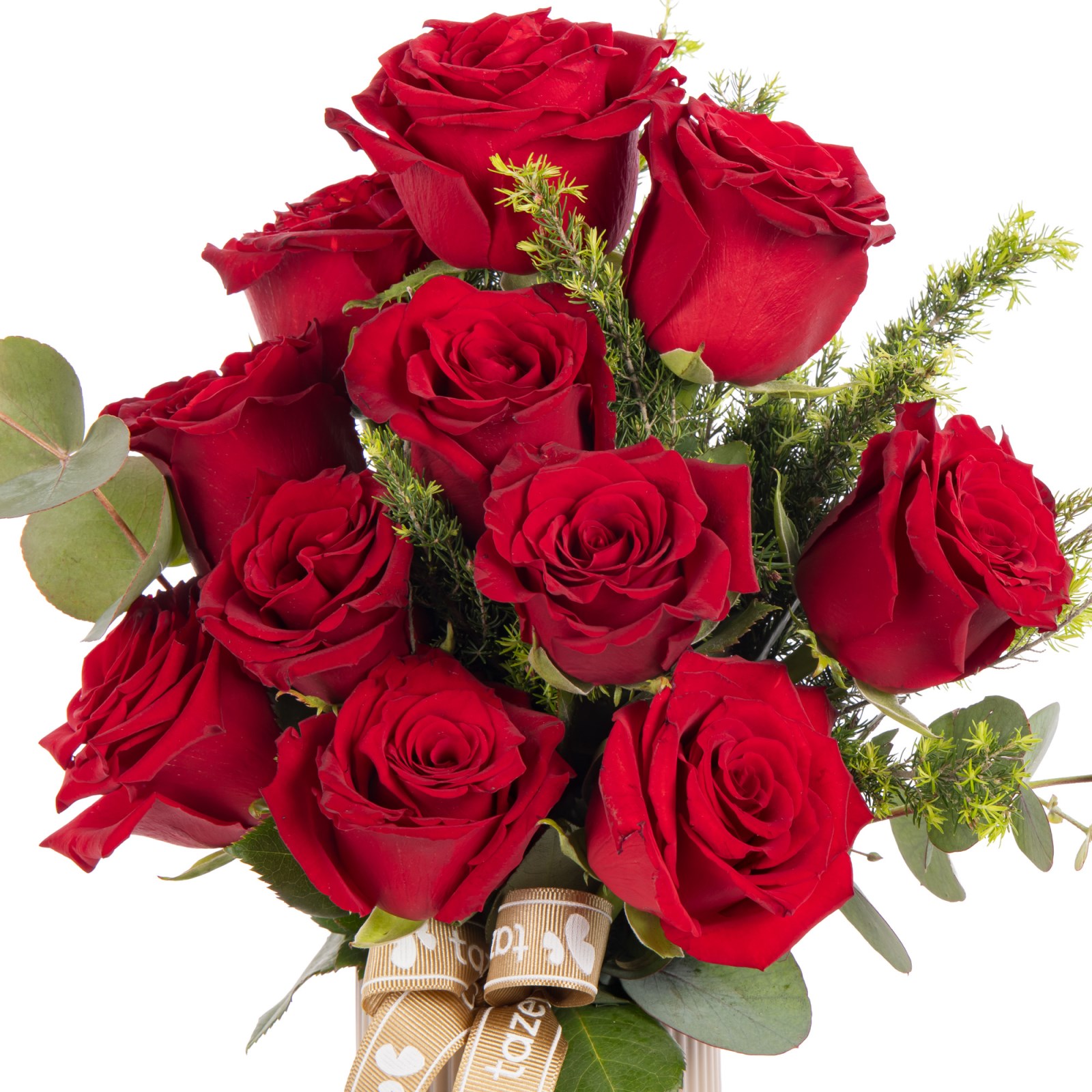 Crimson Elegance Kırmızı Gül Vazosu