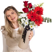 Bold Passion Gül Gerbera Vazosu