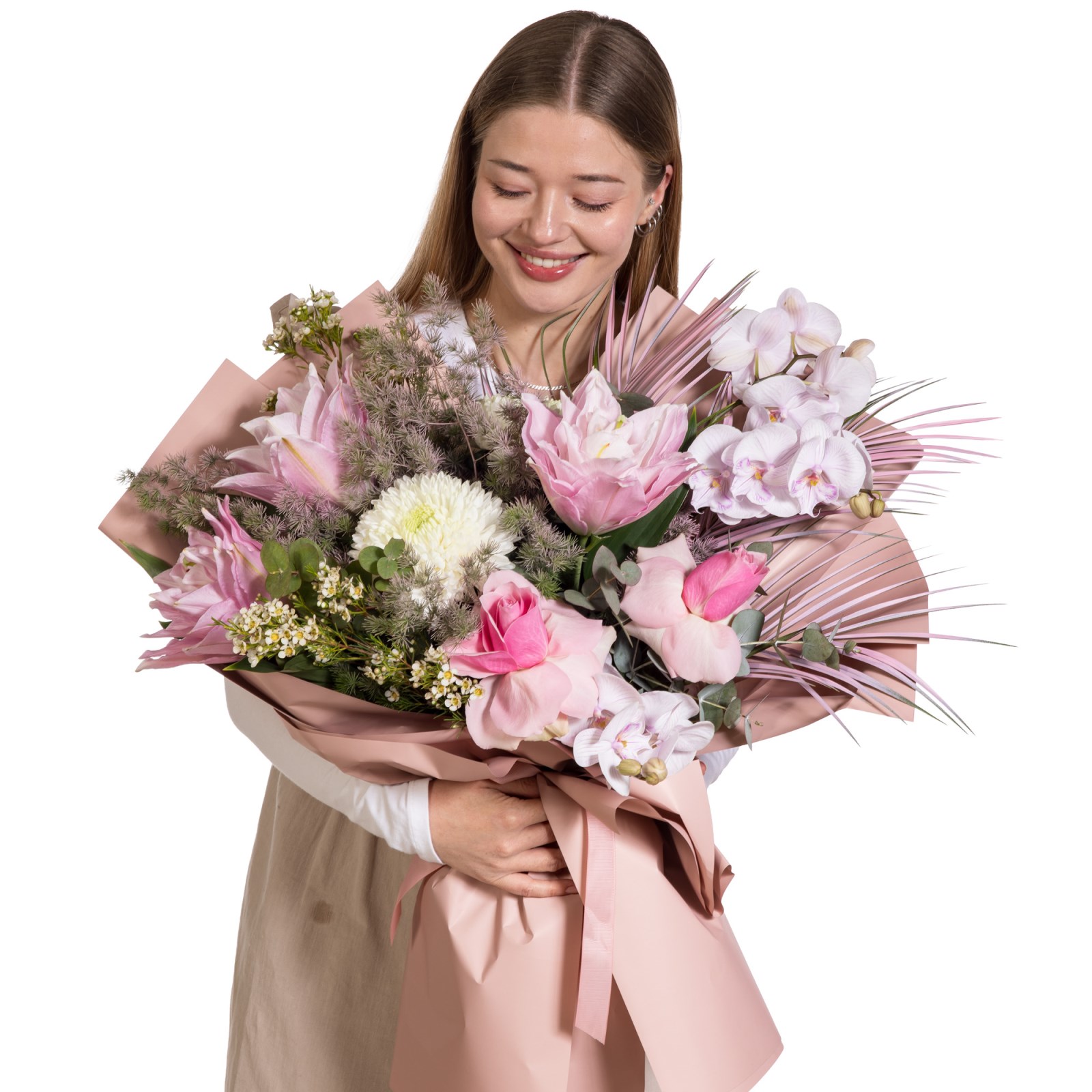 Rose Harmony Orkide Lilyum Buketi