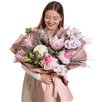 Rose Harmony Orkide Lilyum Buketi