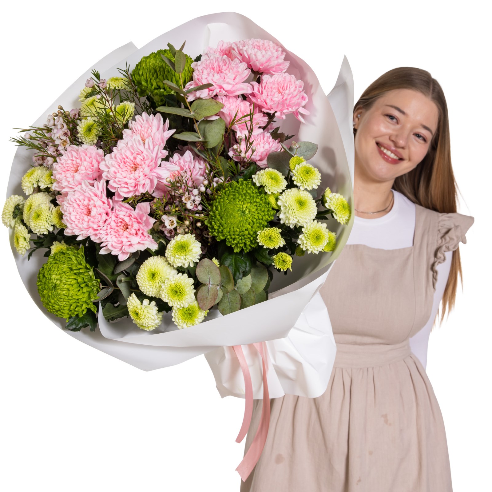 Fresh Bloom Pembe Krizantem Buketi