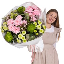 Fresh Bloom Pembe Krizantem Buketi