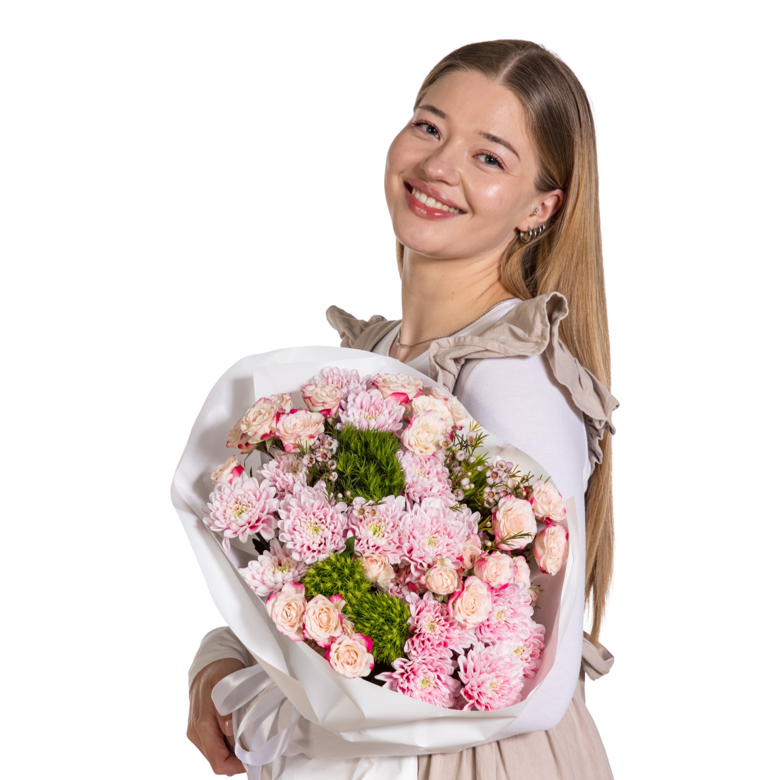 Pink Harmony Krizantem Gül Buketi