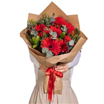 Cherry Jam Kırmızı Gerbera Buketi