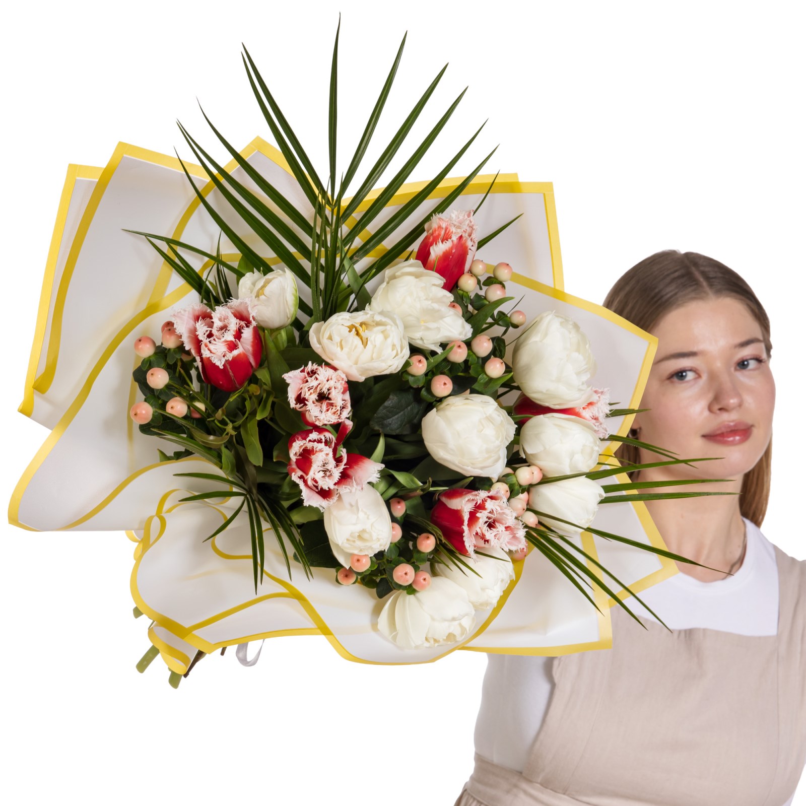 Arctic Flame Beyaz Lale Buketi