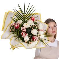 Arctic Flame Beyaz Lale Buketi