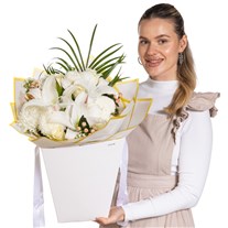 Ivory Zen Beyaz Lilyum Buketi
