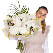 Ivory Zen Beyaz Lilyum Buketi