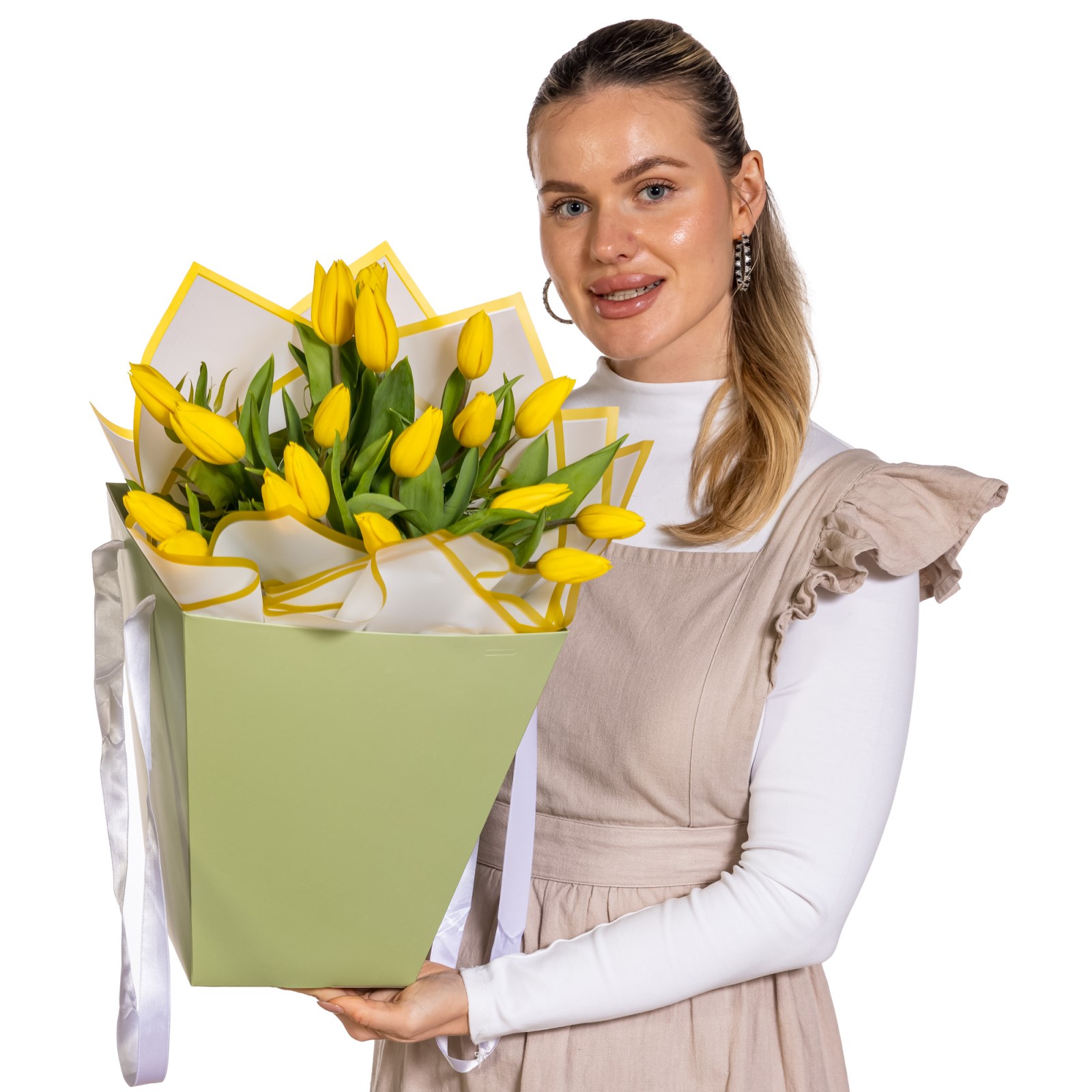 Citron Glow Sarı Lale Buketi