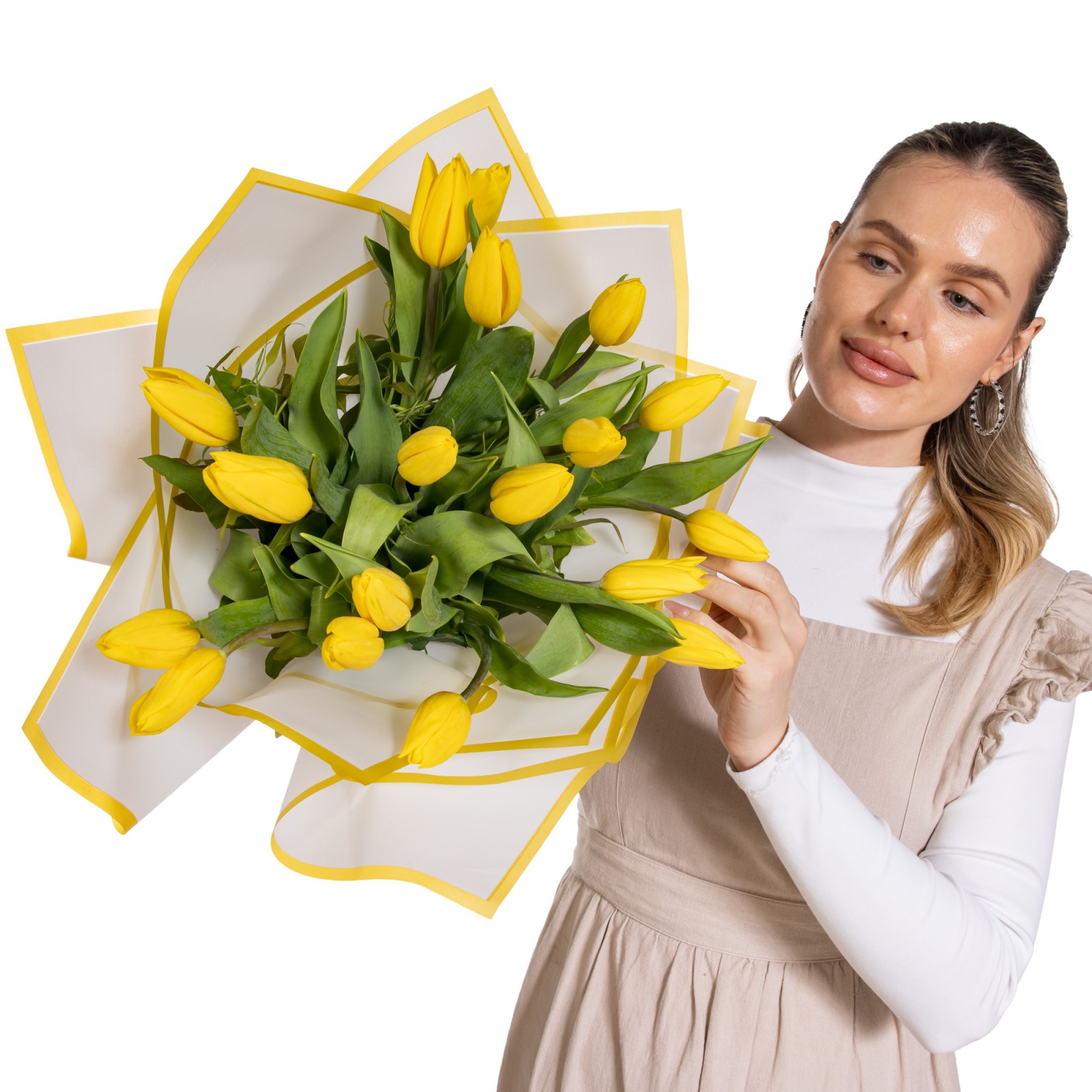 Citron Glow Sarı Lale Buketi
