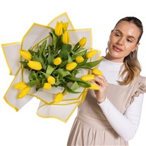 Citron Glow Sarı Lale Buketi