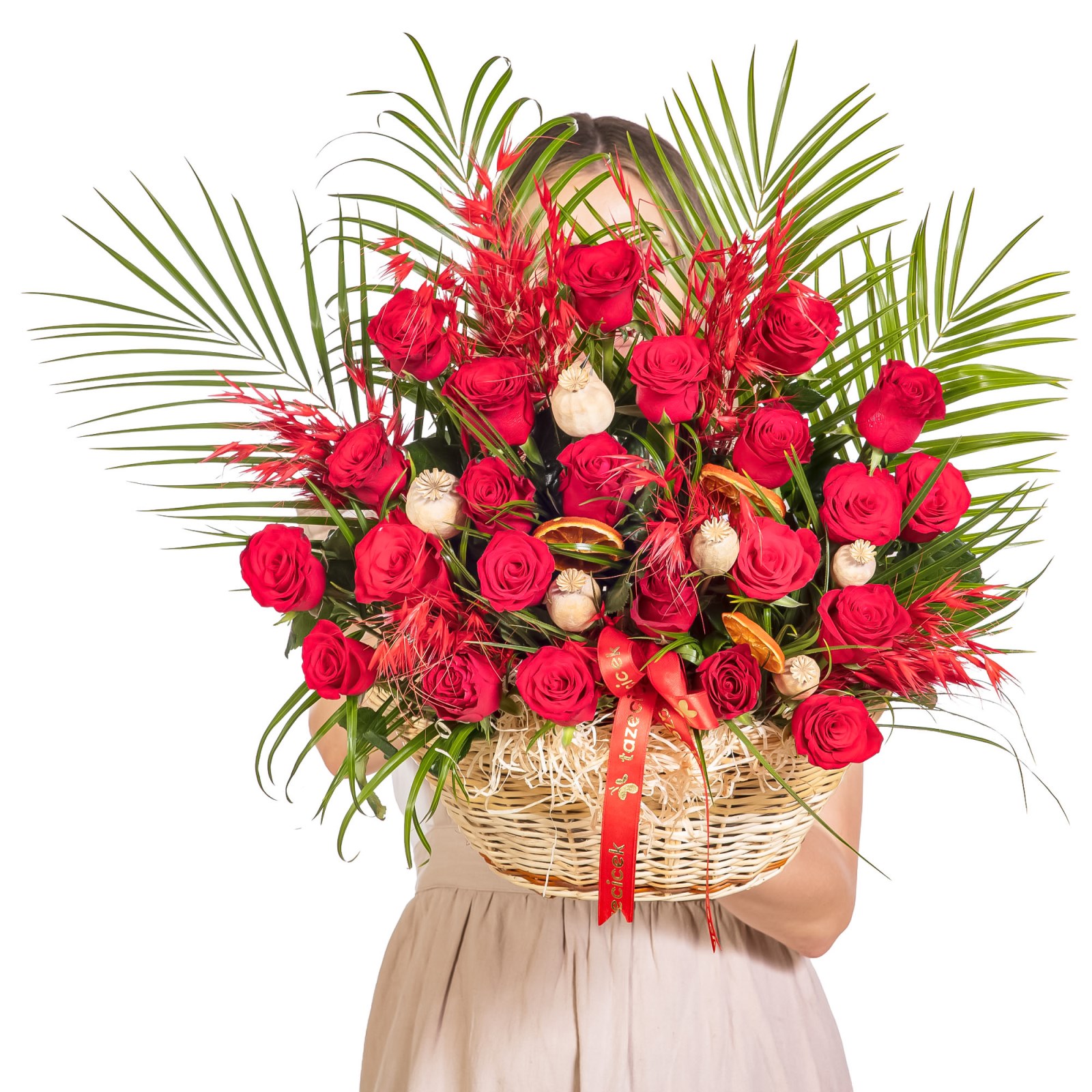 Velvet Fire Rose Garden Premium Gül Sepeti