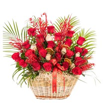 Velvet Fire Rose Garden Premium Gül Sepeti