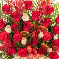 Velvet Fire Rose Garden Premium Gül Sepeti