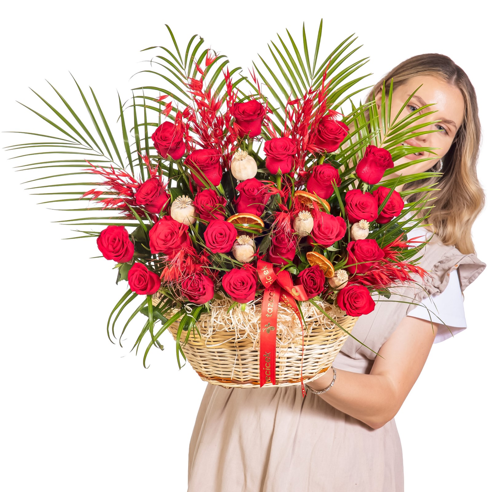 Velvet Fire Rose Garden Premium Gül Sepeti