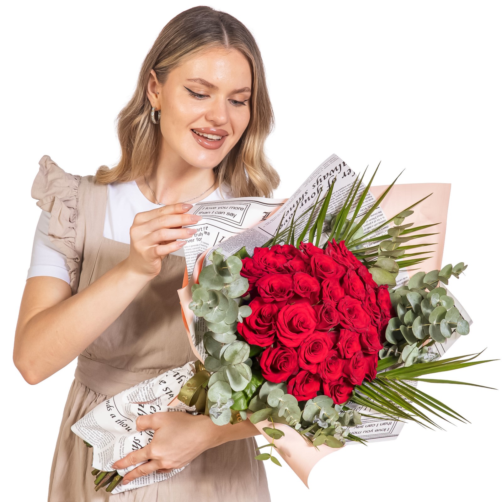 Retro Romance Kırmızı Gül Buketi