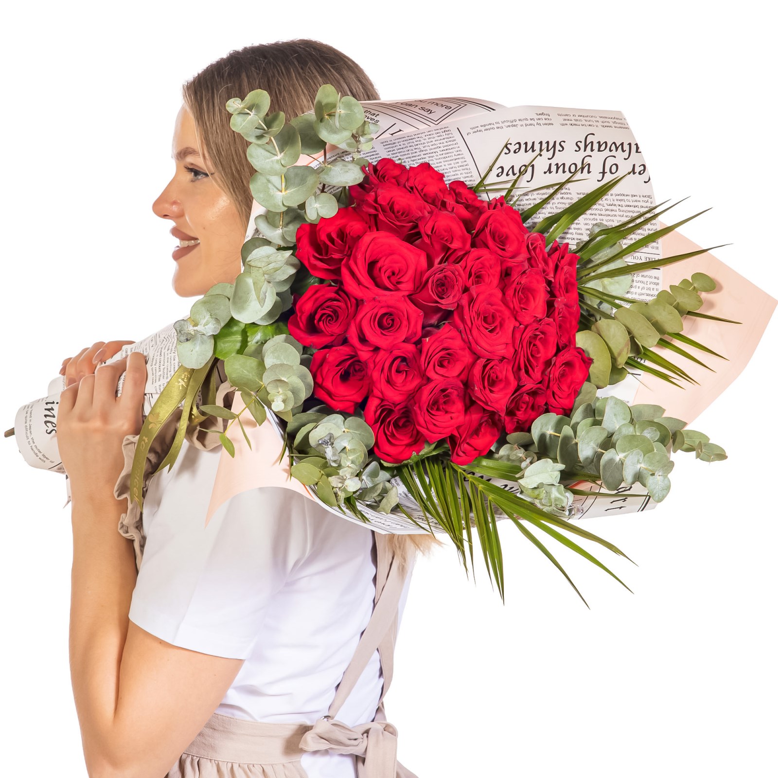 Retro Romance Kırmızı Gül Buketi
