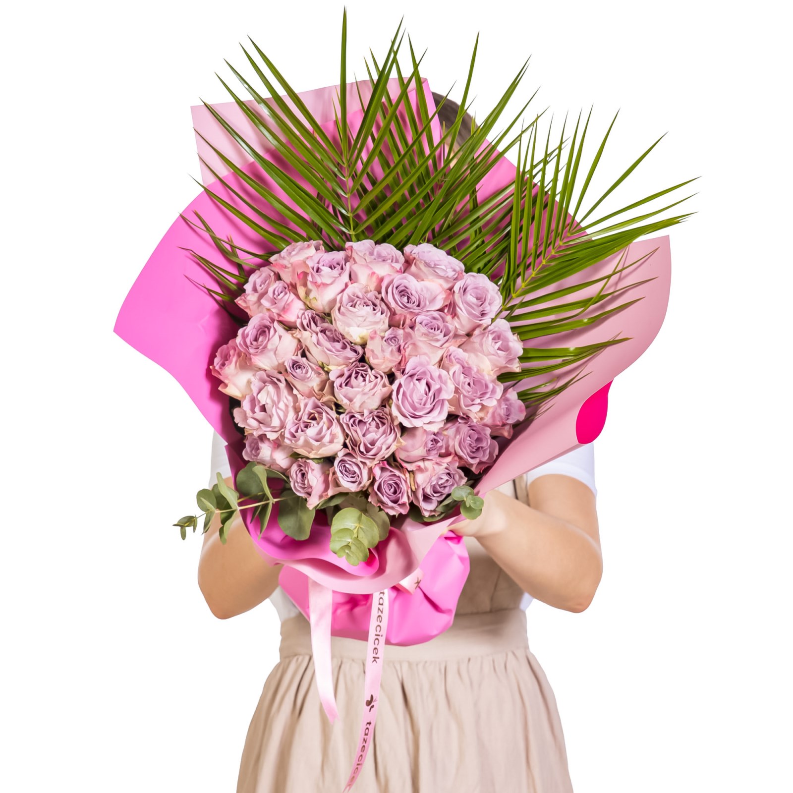 Pink Eclipse Lila Gül Buketi