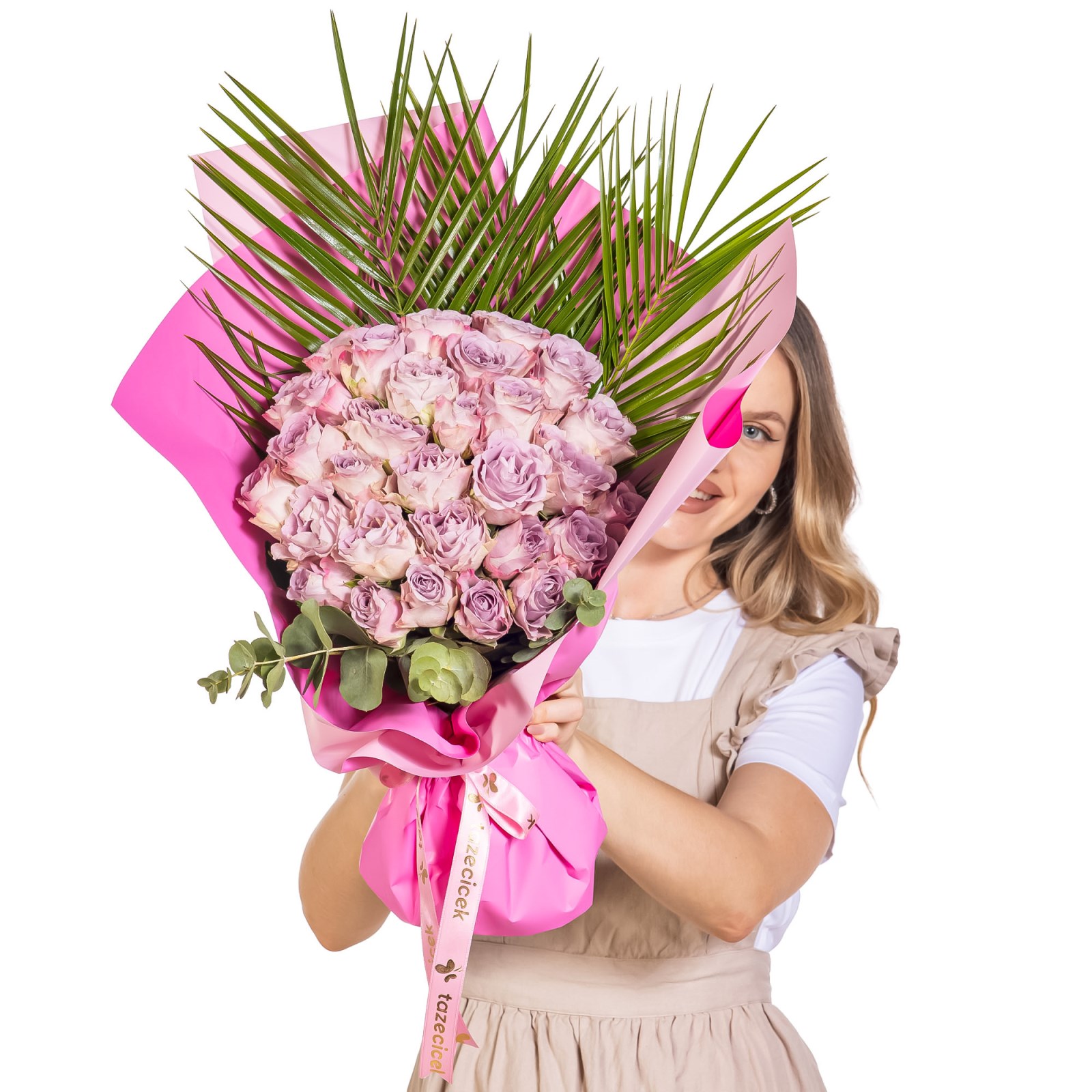 Pink Eclipse Lila Gül Buketi