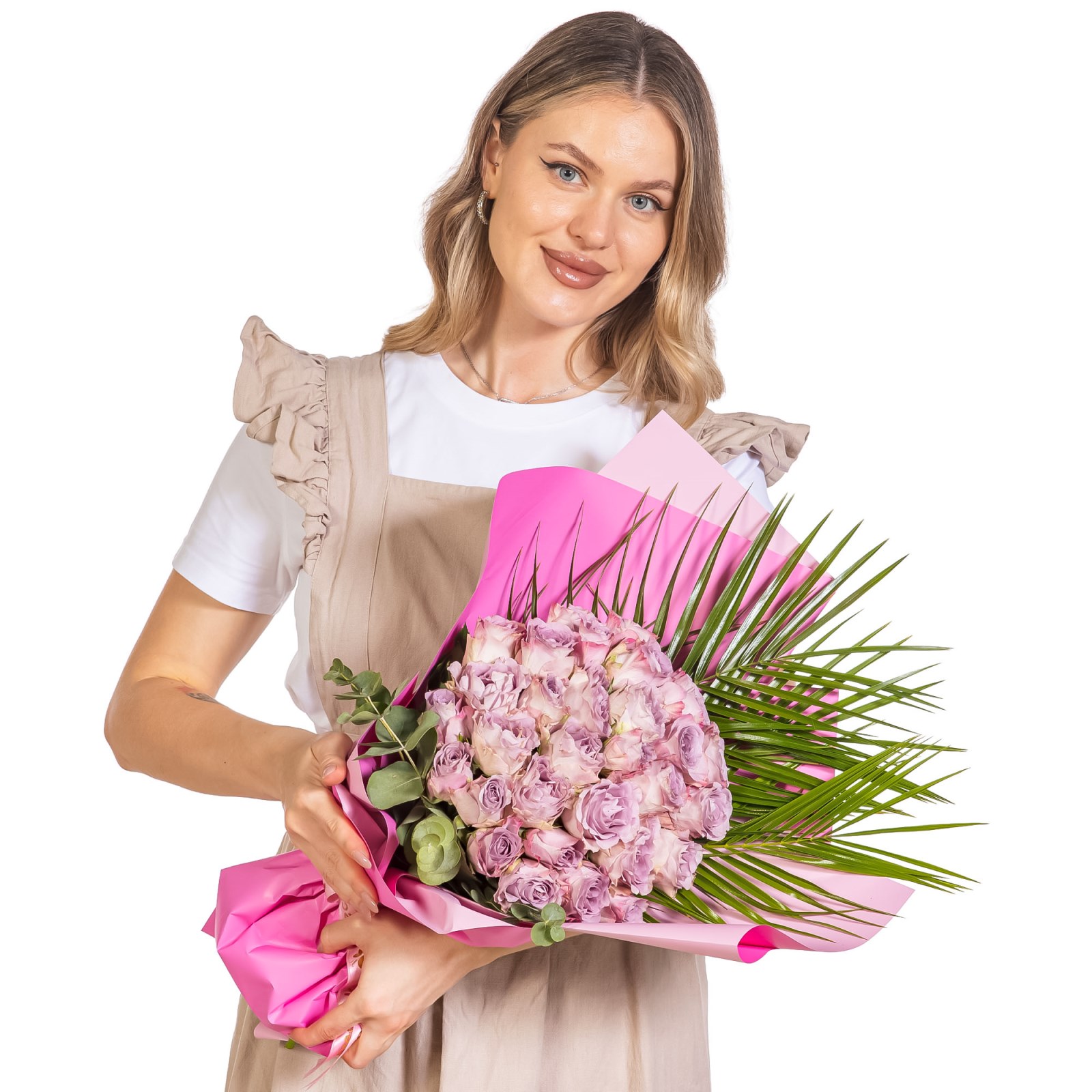 Pink Eclipse Lila Gül Buketi