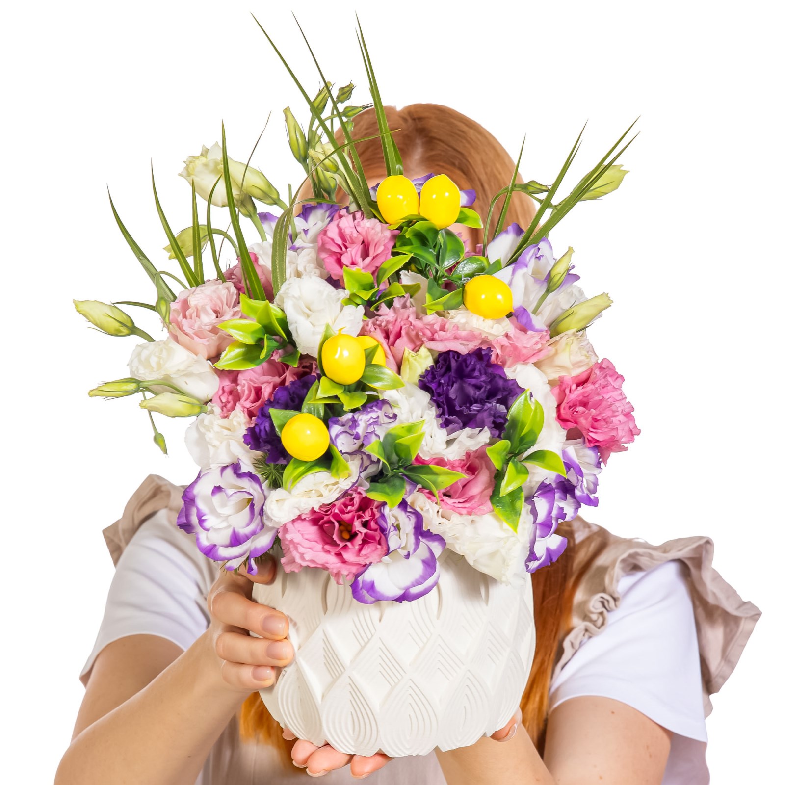 Lemon Unicorn Lisianthus Aranjmanı