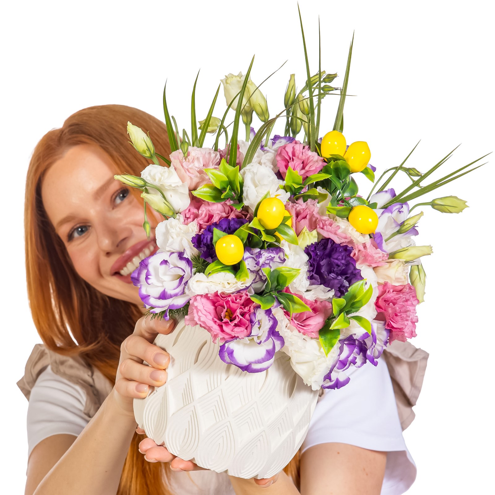 Lemon Unicorn Lisianthus Aranjmanı