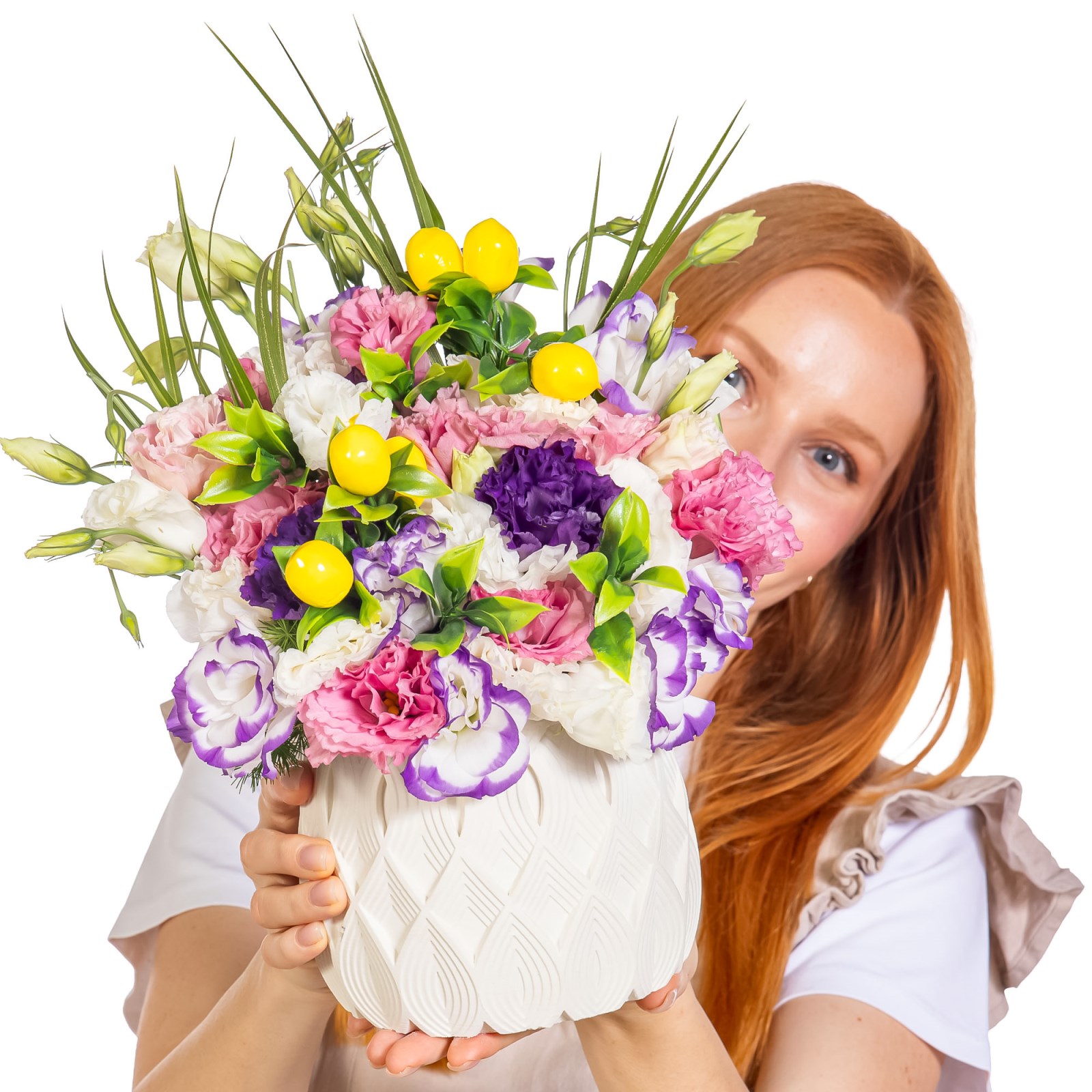 Lemon Unicorn Lisianthus Aranjmanı