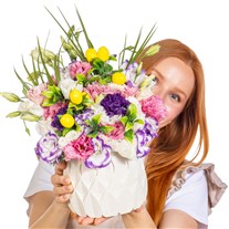 Lemon Unicorn Lisianthus Aranjmanı