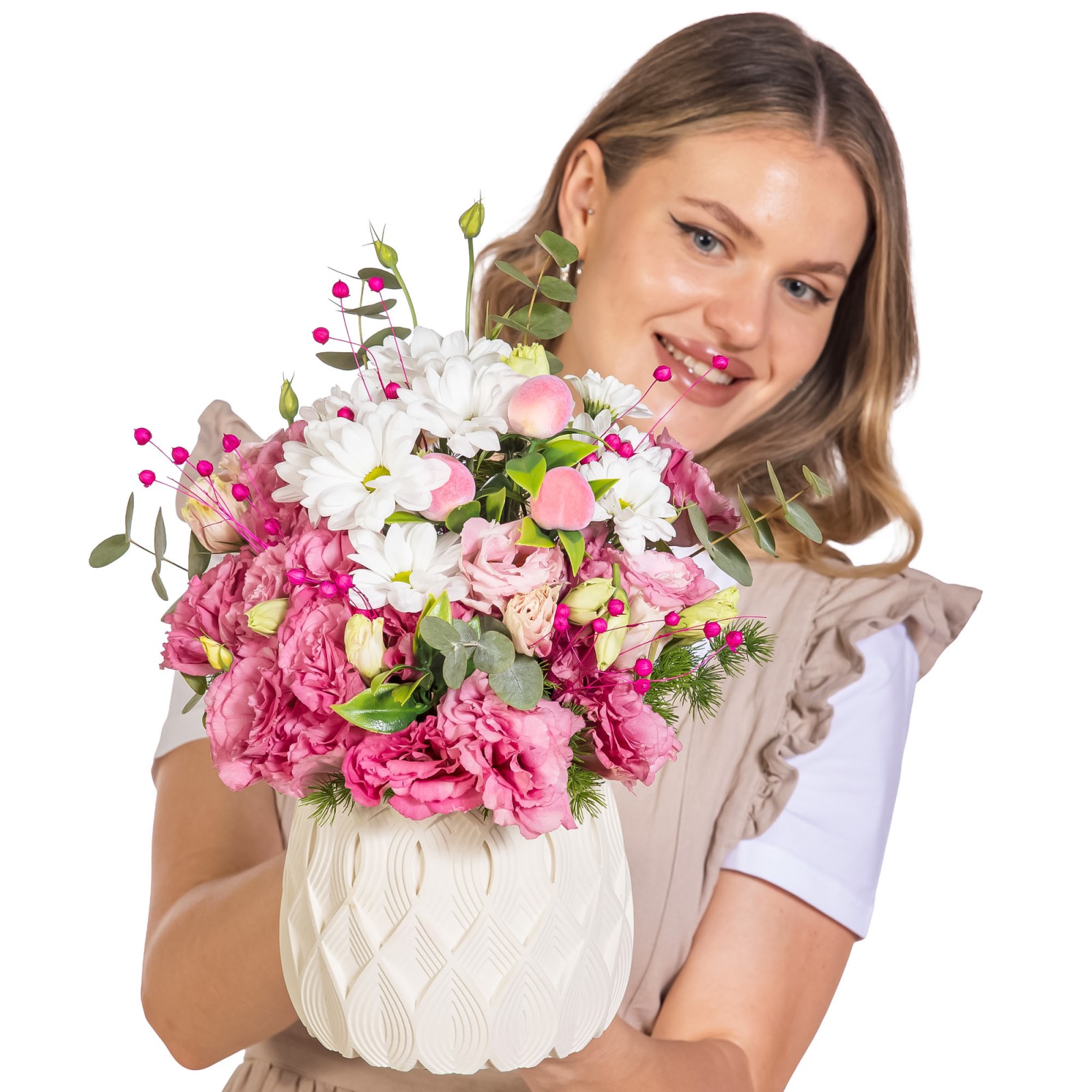 Pink Cloud Lisianthus Aranjmanı