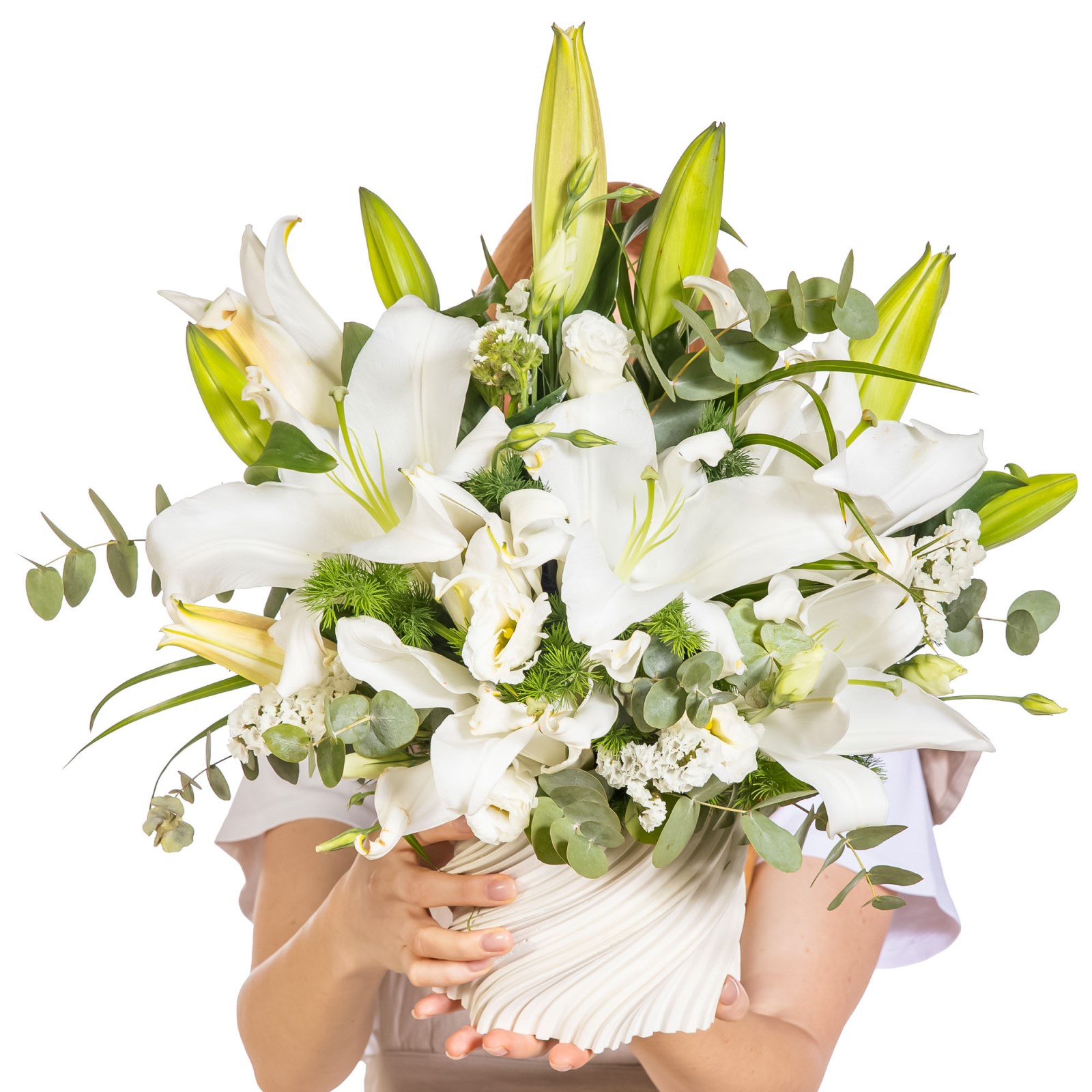 White Destiny Bloom Lilyum Aranjmanı