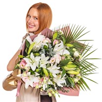 Gold Imperial Premium Lilyum Buketi