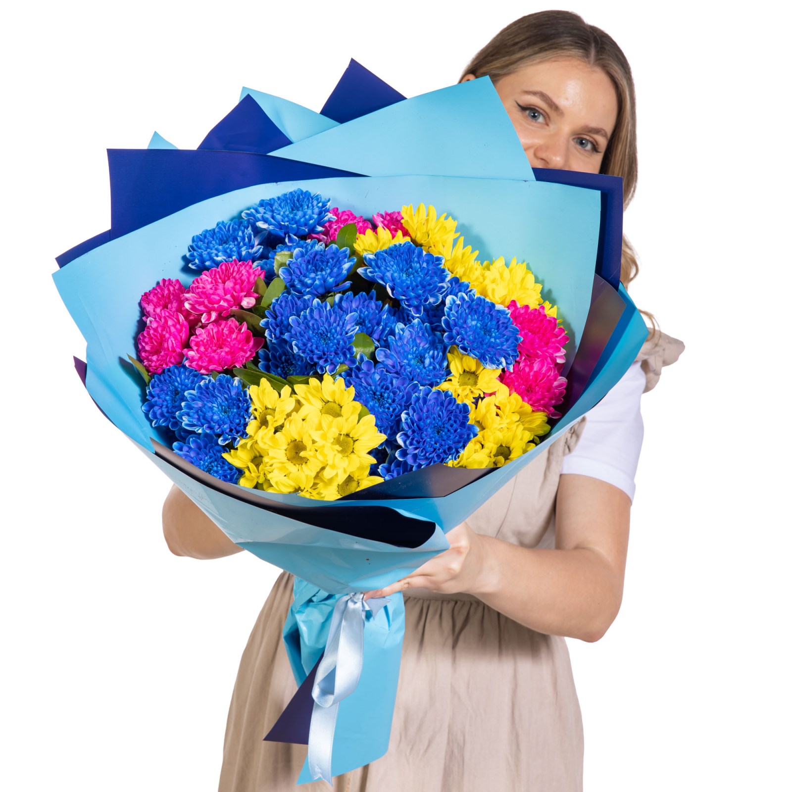 Azure Electra Premium Krizantem Buketi