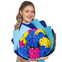 Azure Electra Premium Krizantem Buketi