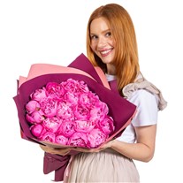 Magenta Opulence Premium Şakayık Buketi