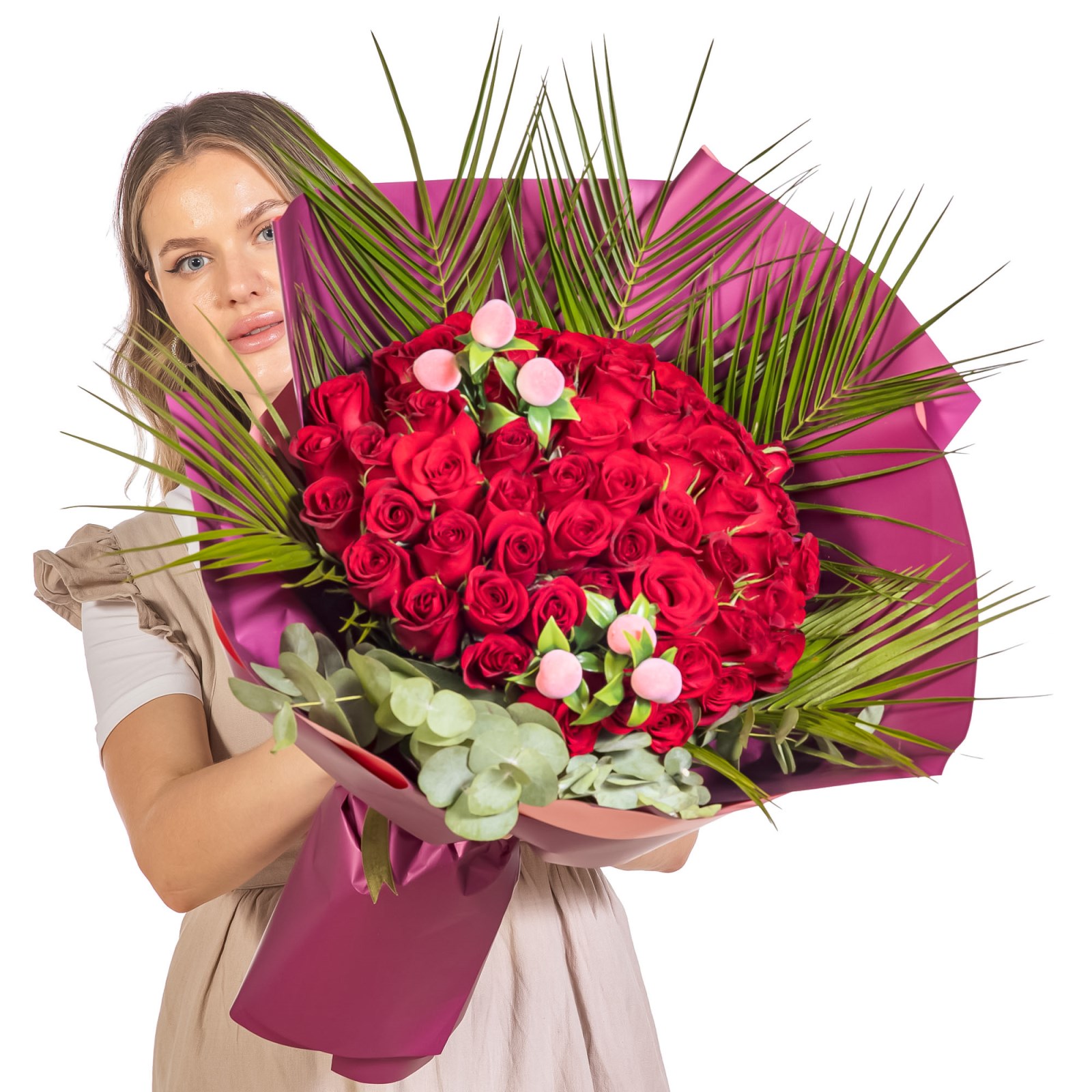 Rouge Prive 61 Kırmızı Gül Buketi