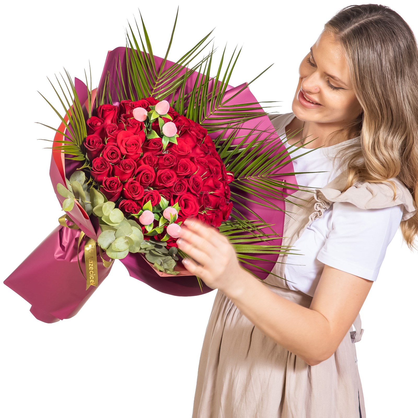 Rouge Prive 61 Kırmızı Gül Buketi