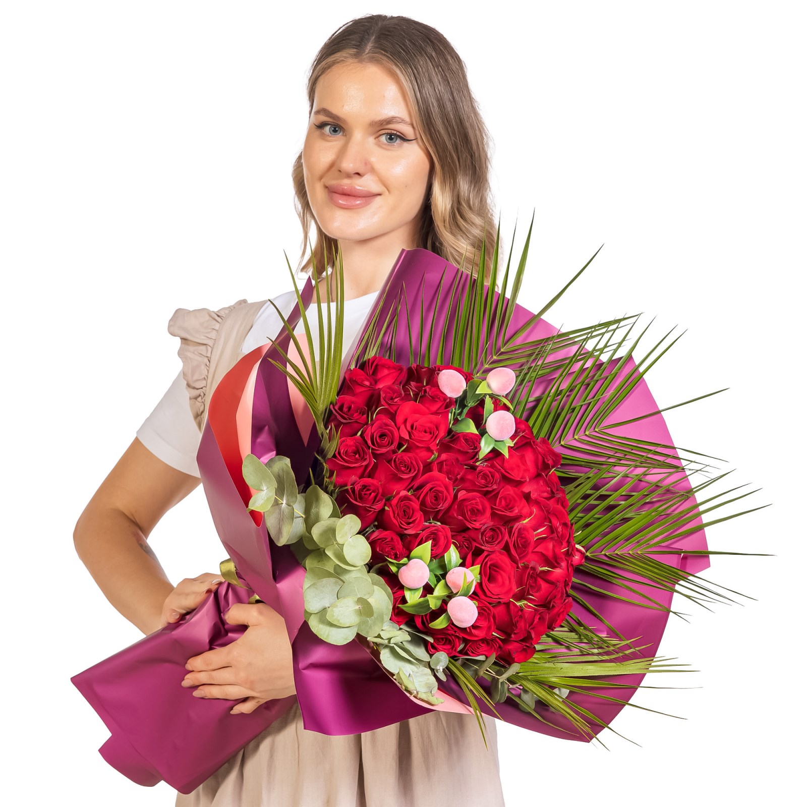 Rouge Prive 61 Kırmızı Gül Buketi