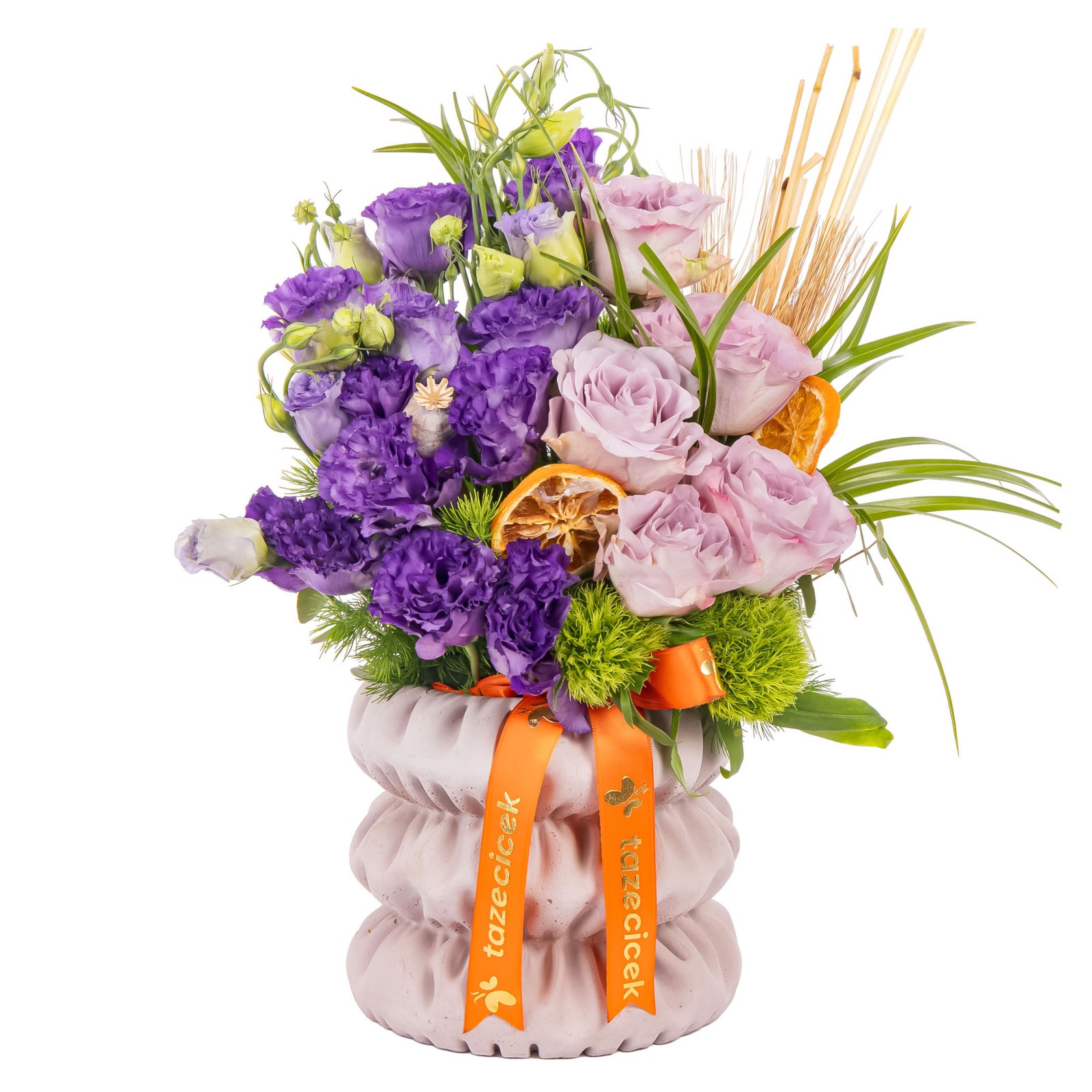 Plum Delight Lila Gül Aranjmanı
