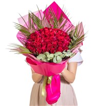 Magenta Kiss 51 Gül Buketi