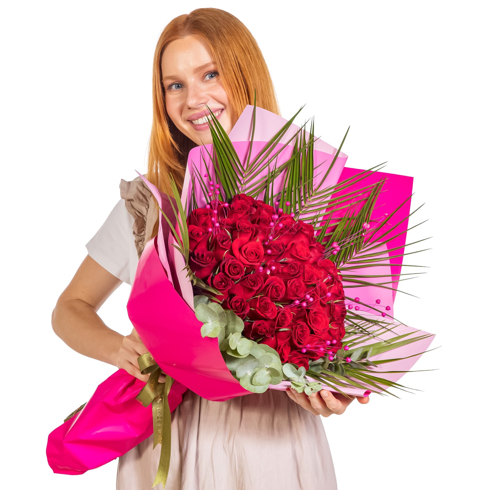 Magenta Kiss 51 Gül Buketi
