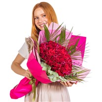 Magenta Kiss 51 Gül Buketi