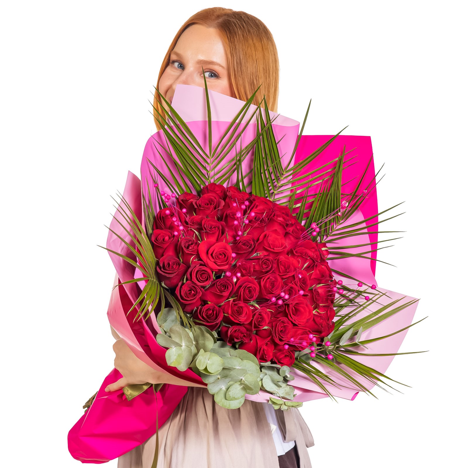 Magenta Kiss 51 Gül Buketi