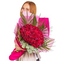 Magenta Kiss 51 Gül Buketi
