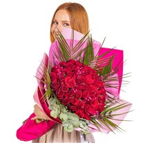 Magenta Kiss 51 Gül Buketi