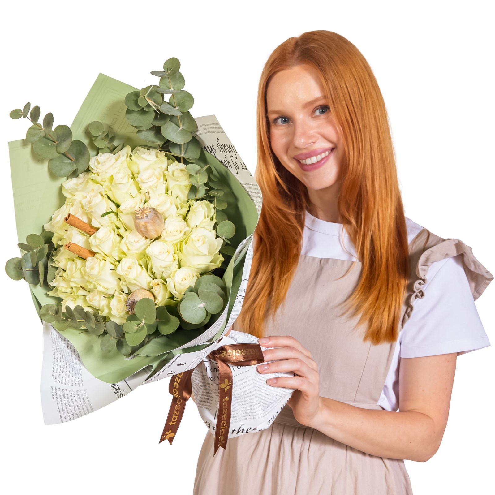 White Carla Gül Buketi
