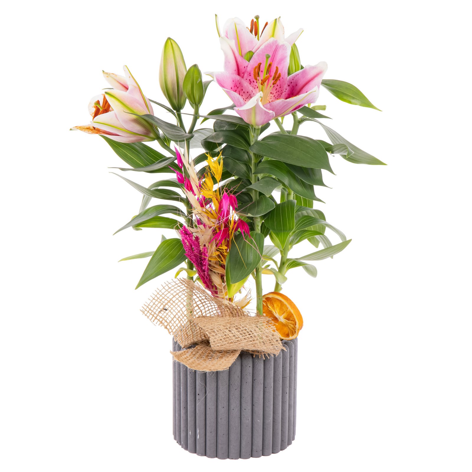 Boho Pink Lilyum Aranjmanı