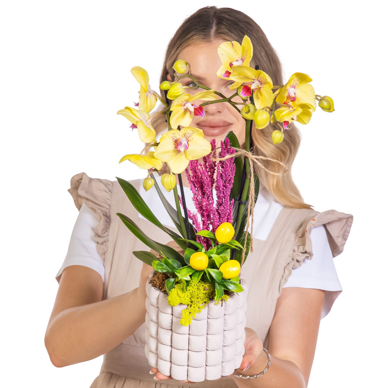 Saffron Grid Seramikte Orkide