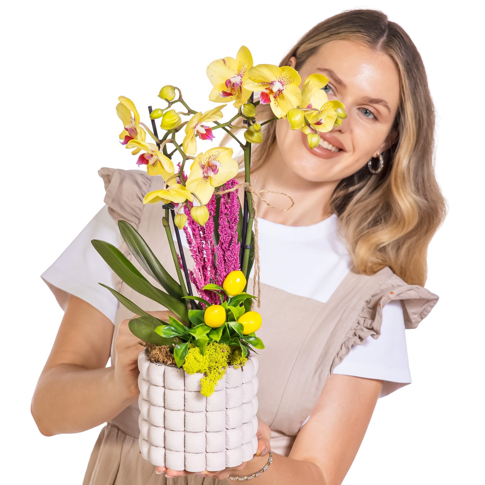 Saffron Grid Seramikte Orkide