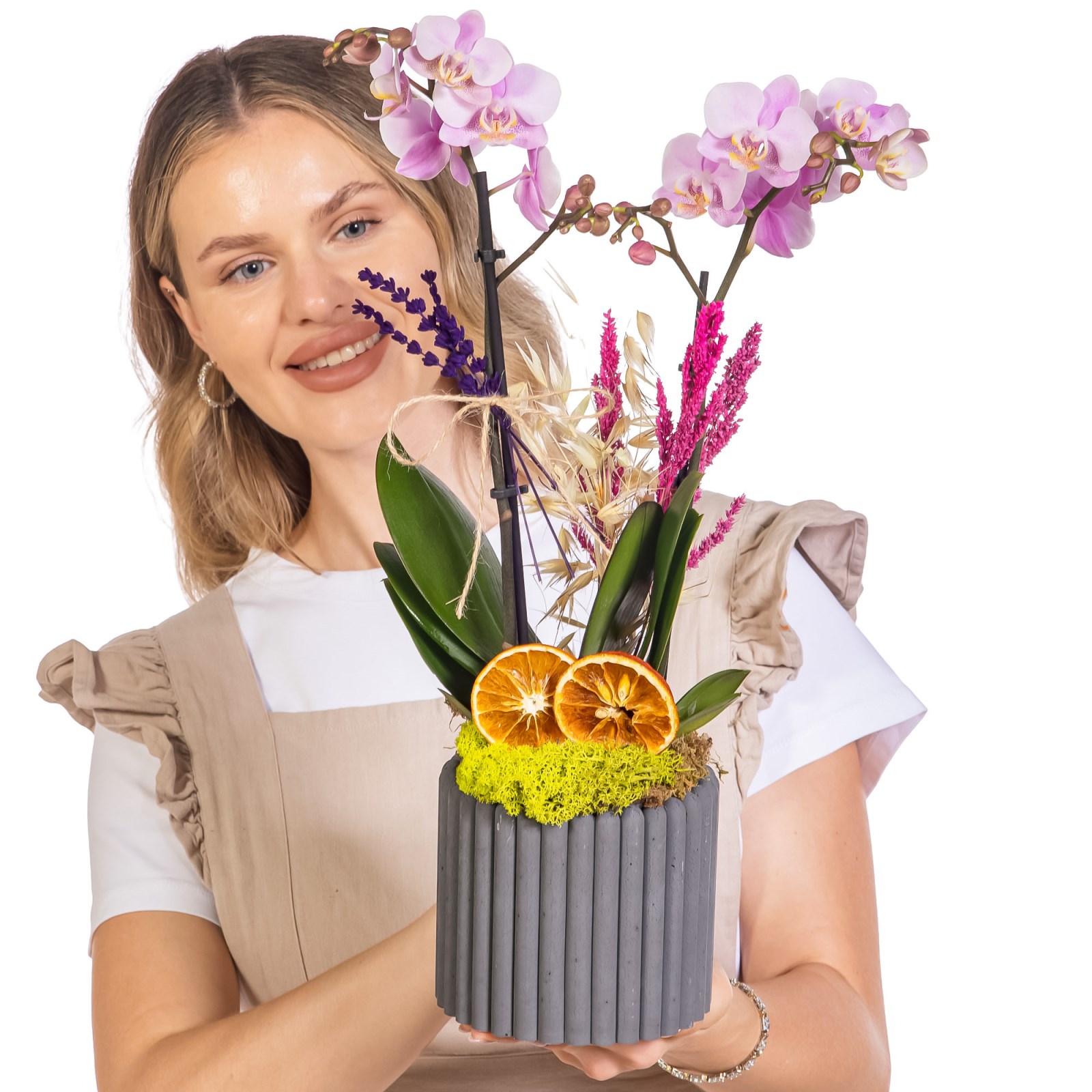 Sweet Lavender Seramikte Orkide